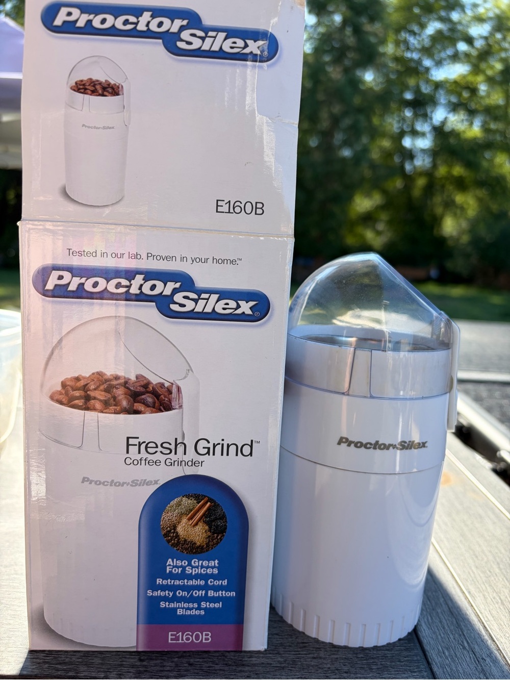 New in Box Proctor Silex E160B coffee grinder